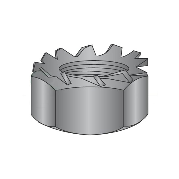 Newport Fasteners Lock Nut, 3/8"-16, Steel, Black Zinc, 0.32 in Ht, 1000 PK 903486 - main